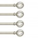 AMG HOME COLLECTIONS Adjustable Drapery Rods Set, 42-120 inch Metal Curtain Rods with Round Cage, Accessories (4 Pack) - R049L904 